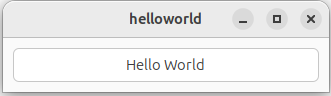 gtkmm output for a hello world application